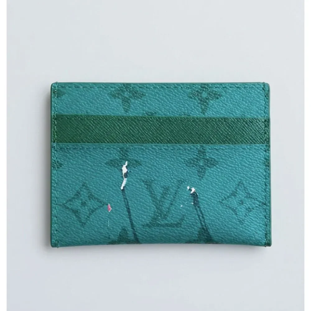 Louis Vuitton Green Golf Cardholder Wallet Original box included